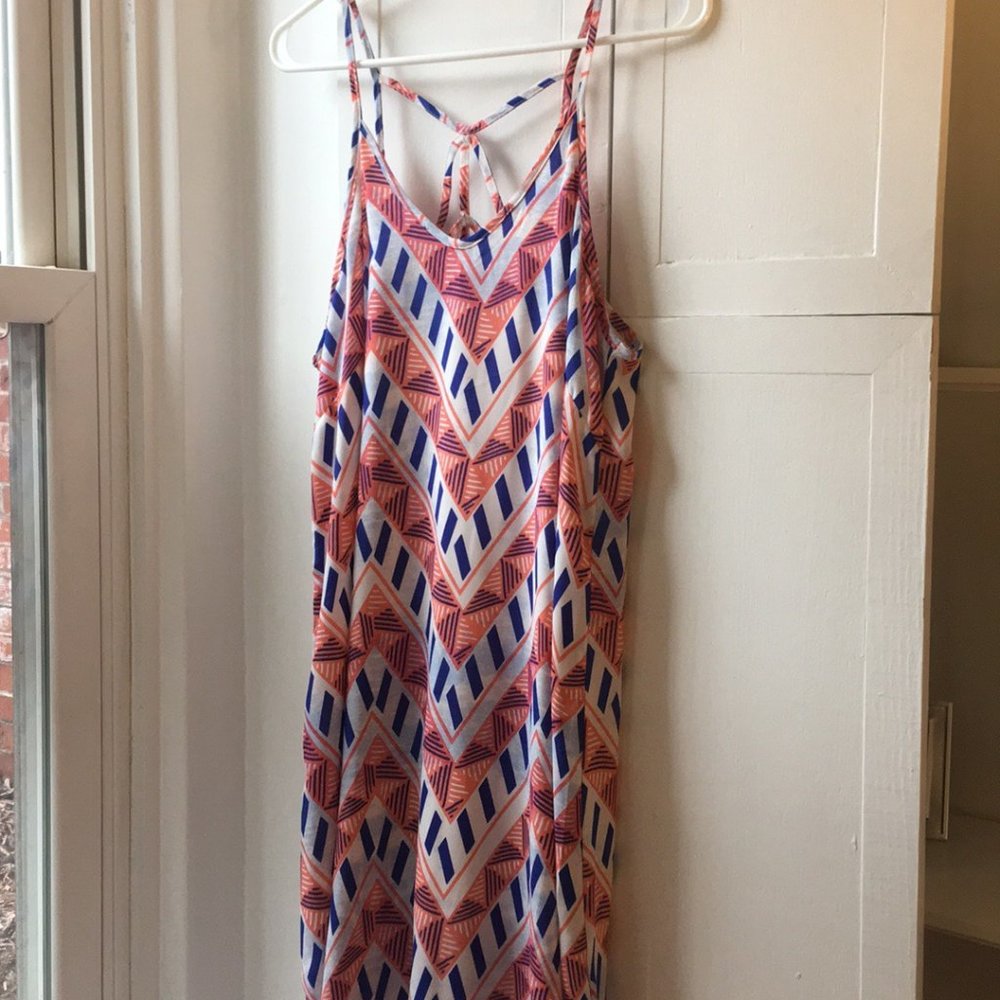 Lush Maxi Geometric Print Sundress